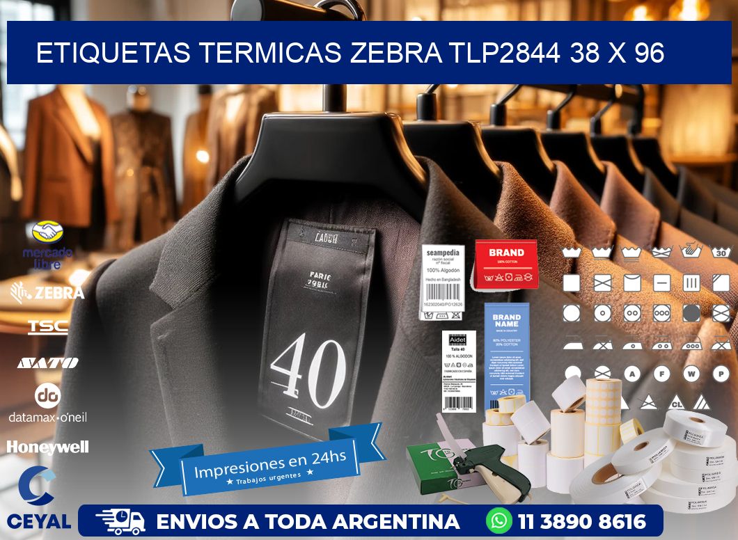 ETIQUETAS TERMICAS ZEBRA TLP2844 38 x 96