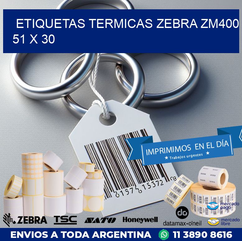 ETIQUETAS TERMICAS ZEBRA ZM400 51 x 30