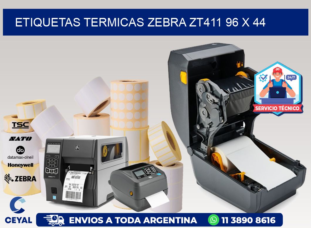 ETIQUETAS TERMICAS ZEBRA ZT411 96 x 44