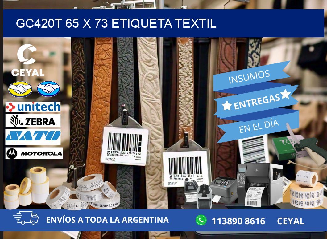 GC420T 65 x 73 ETIQUETA TEXTIL