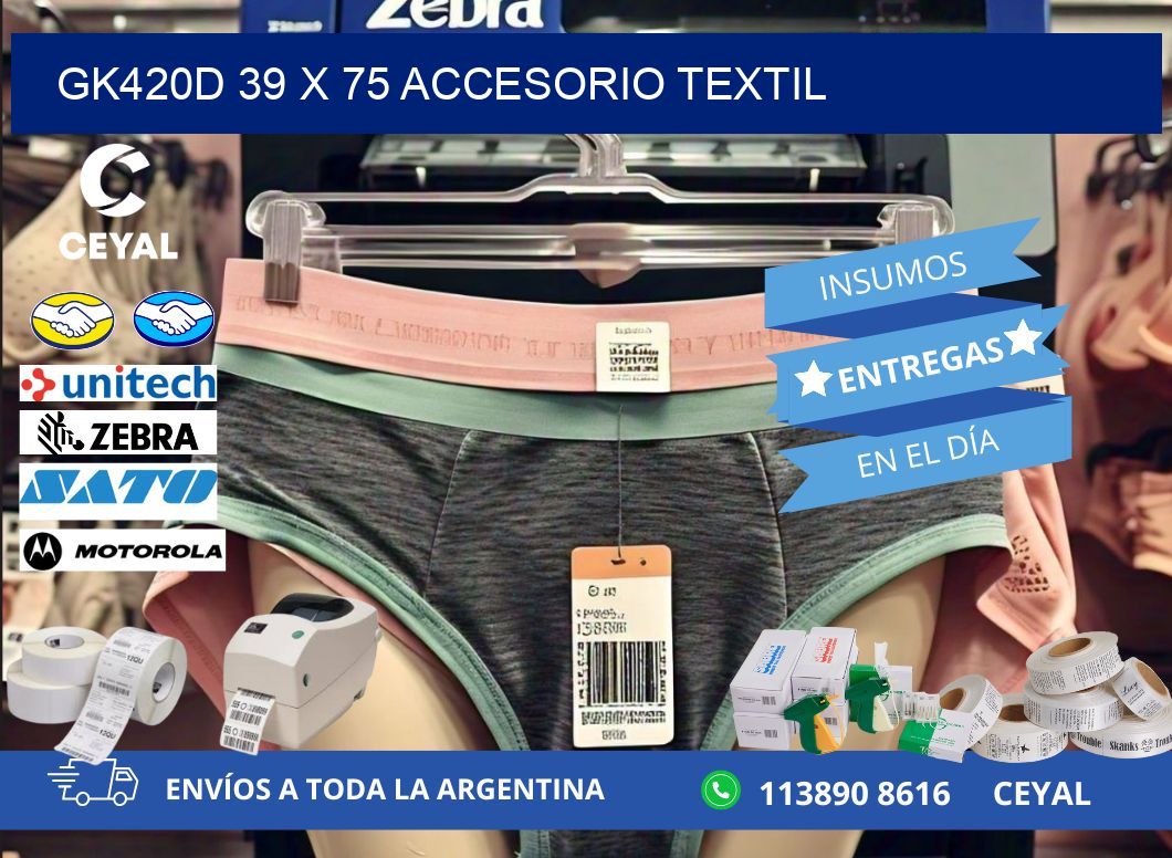 GK420D 39 x 75 ACCESORIO TEXTIL