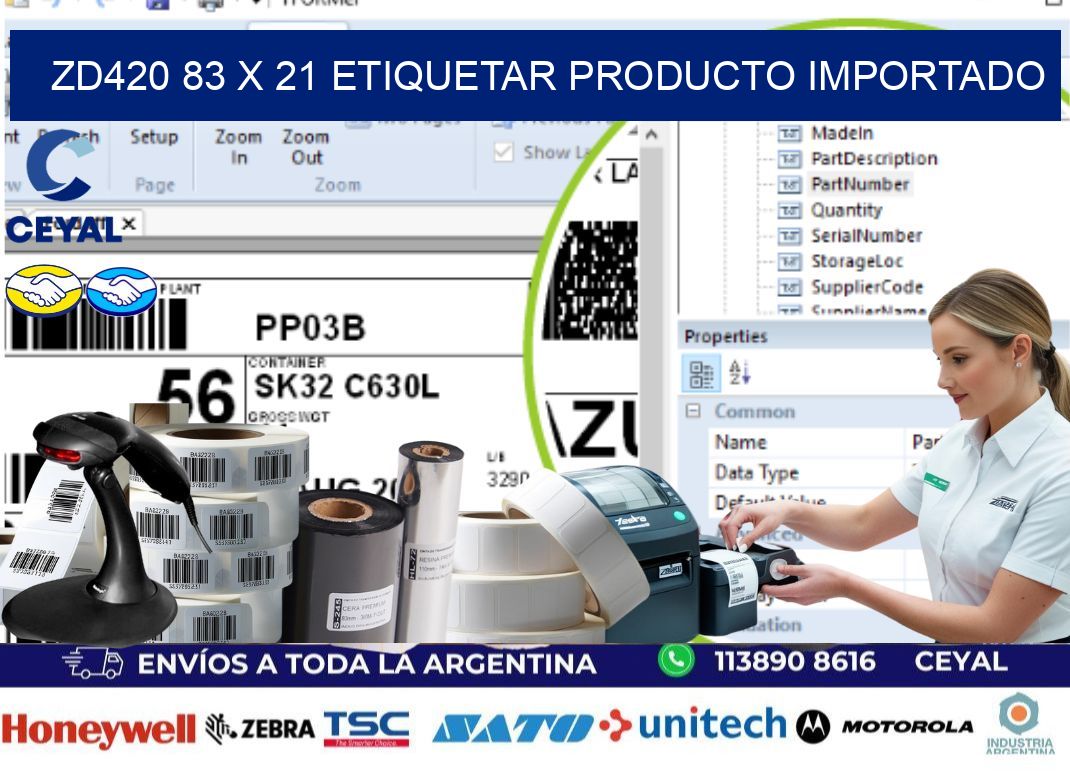 ZD420 83 x 21 ETIQUETAR PRODUCTO IMPORTADO