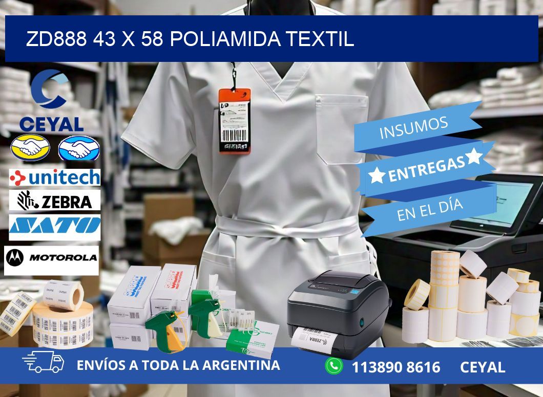 ZD888 43 x 58 POLIAMIDA TEXTIL