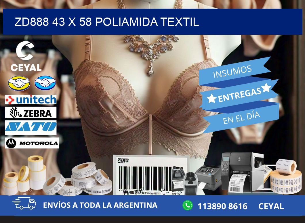 ZD888 43 x 58 POLIAMIDA TEXTIL