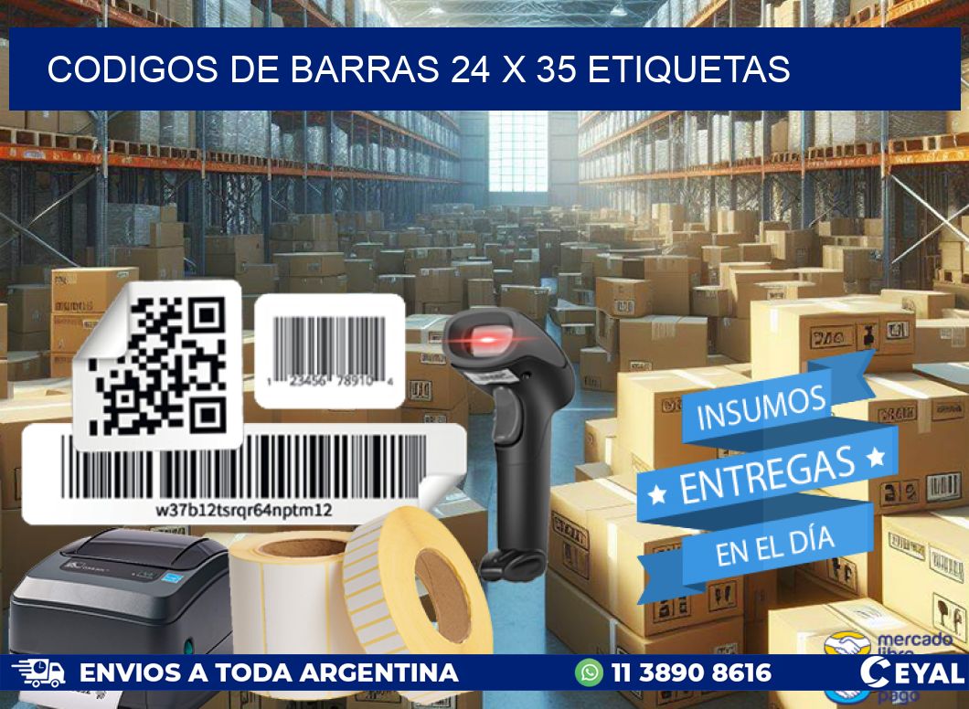 codigos de barras 24 x 35 etiquetas