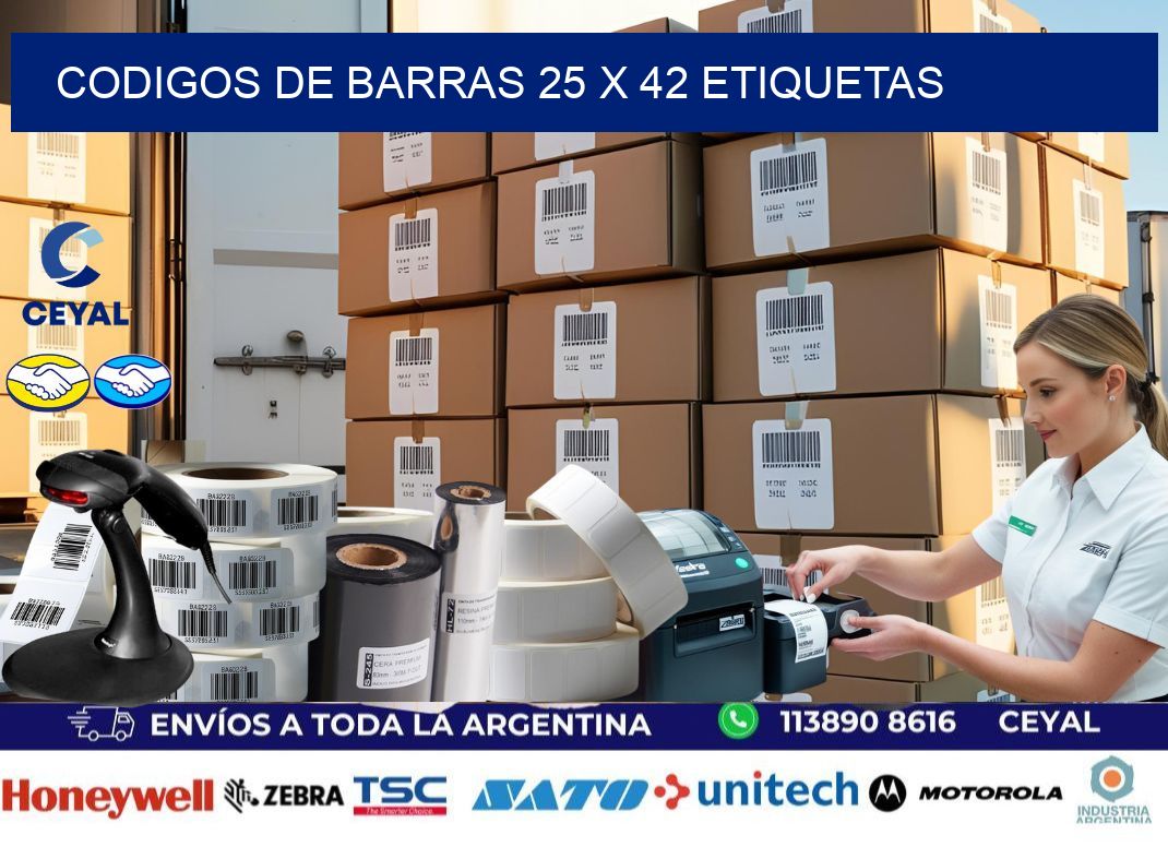 codigos de barras 25 x 42 etiquetas