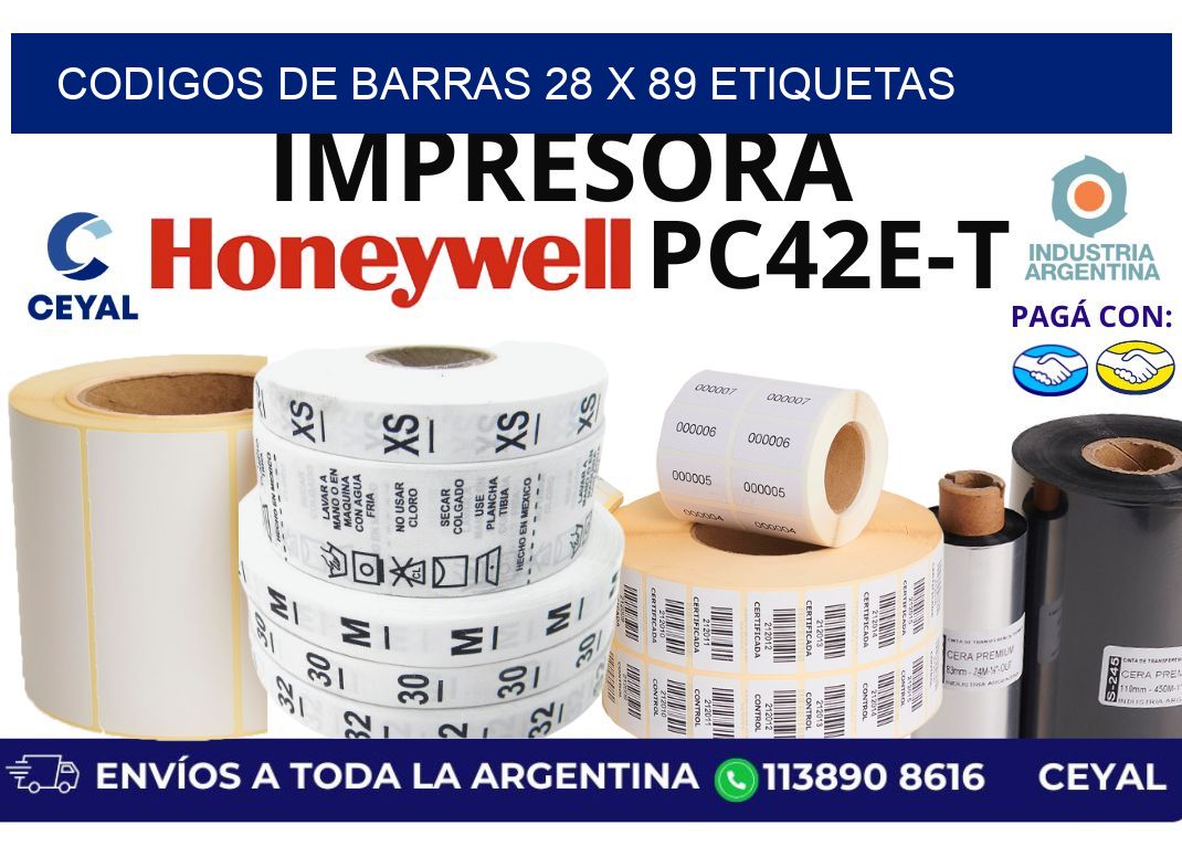 codigos de barras 28 x 89 etiquetas