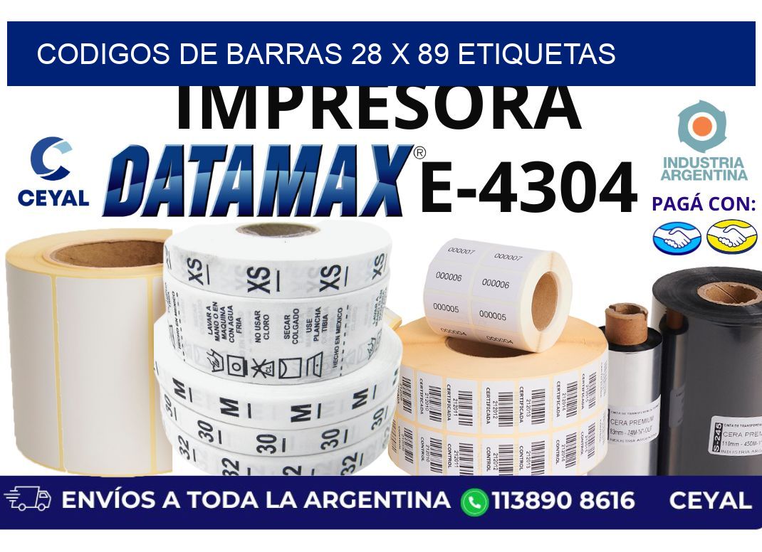 codigos de barras 28 x 89 etiquetas