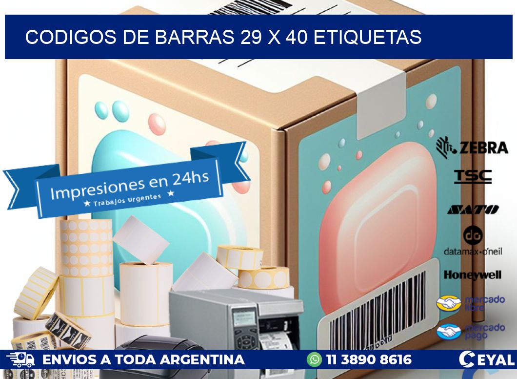 codigos de barras 29 x 40 etiquetas
