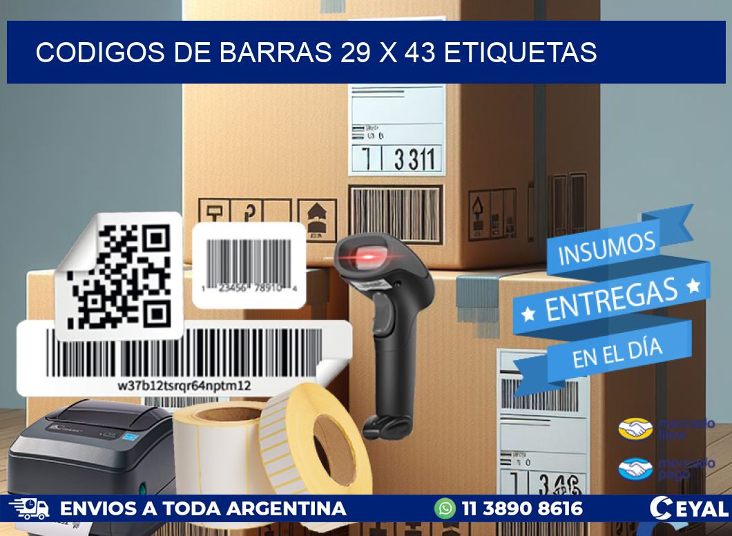 codigos de barras 29 x 43 etiquetas