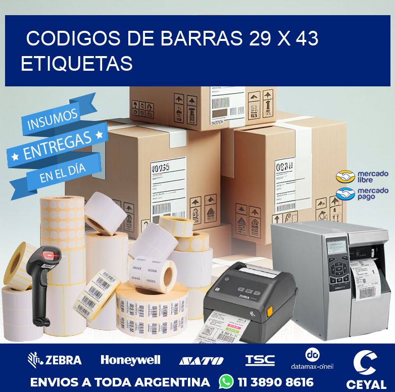 codigos de barras 29 x 43 etiquetas