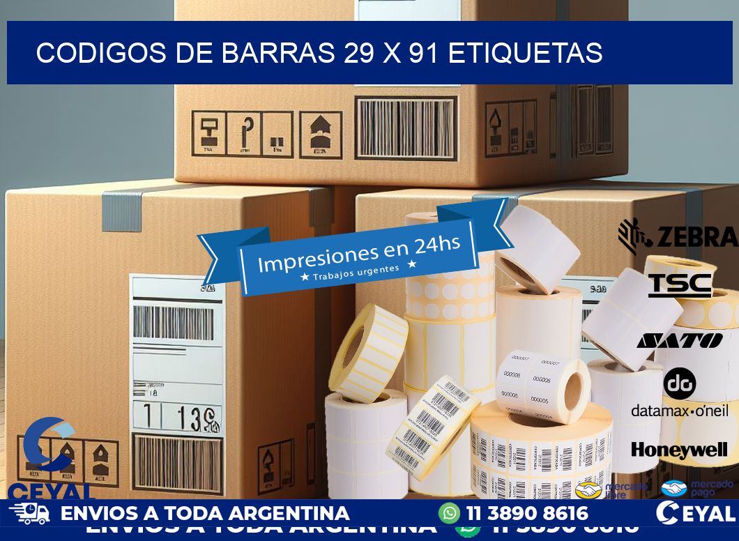 codigos de barras 29 x 91 etiquetas