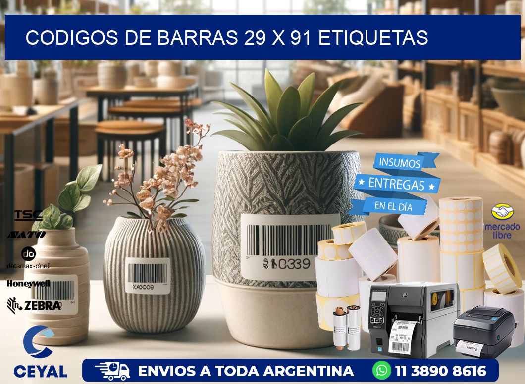 codigos de barras 29 x 91 etiquetas