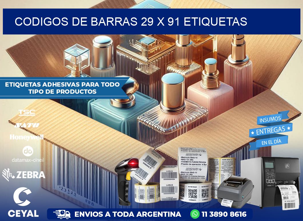 codigos de barras 29 x 91 etiquetas