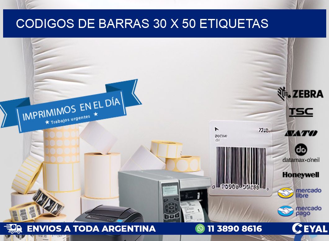 codigos de barras 30 x 50 etiquetas