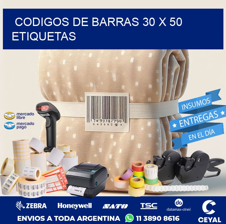 codigos de barras 30 x 50 etiquetas