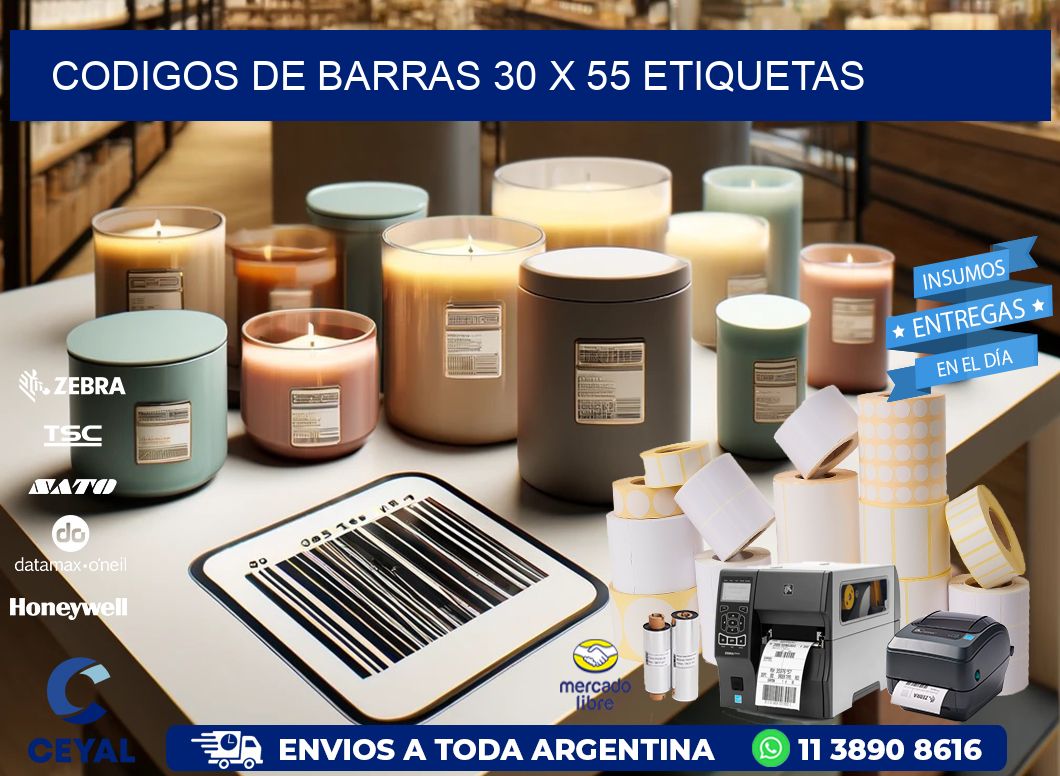 codigos de barras 30 x 55 etiquetas
