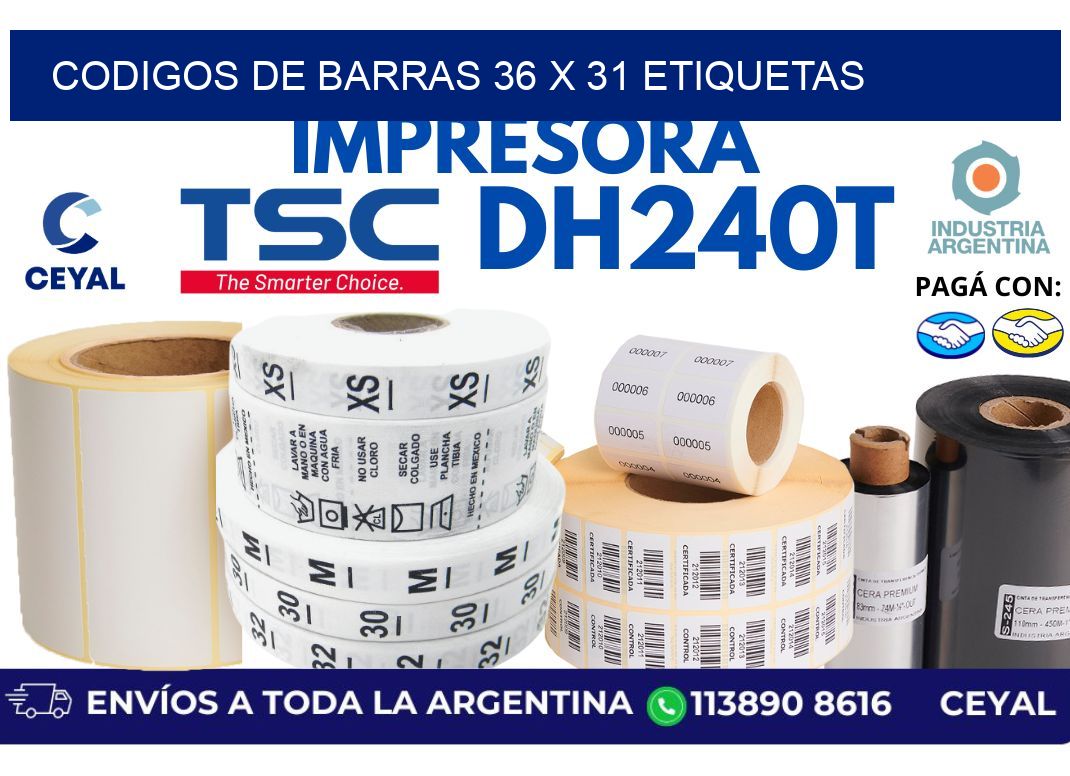 codigos de barras 36 x 31 etiquetas