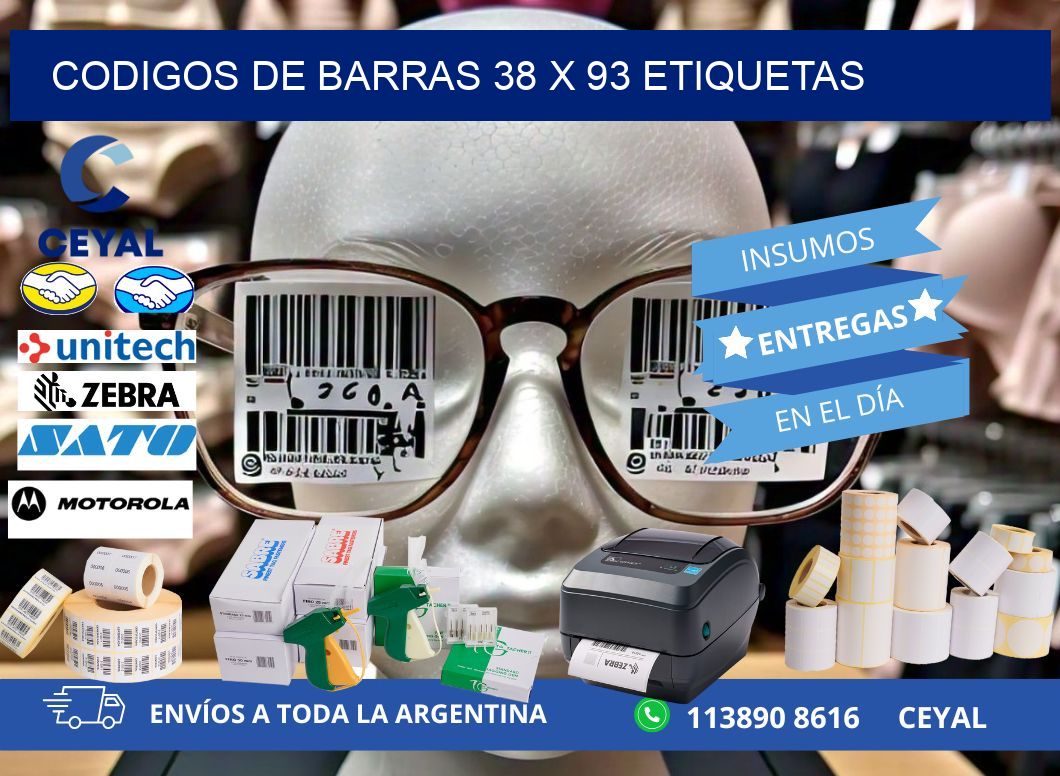 codigos de barras 38 x 93 etiquetas