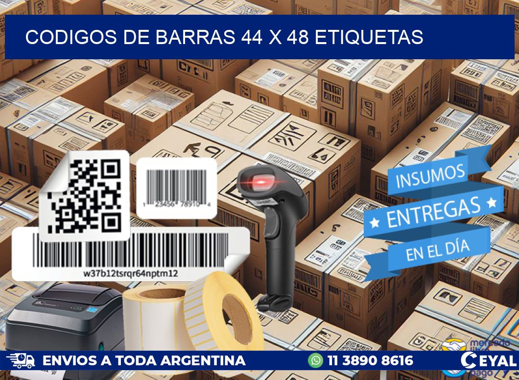 codigos de barras 44 x 48 etiquetas
