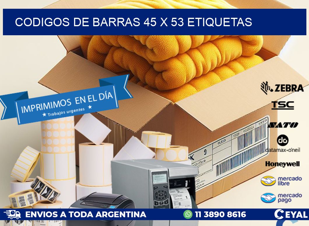 codigos de barras 45 x 53 etiquetas