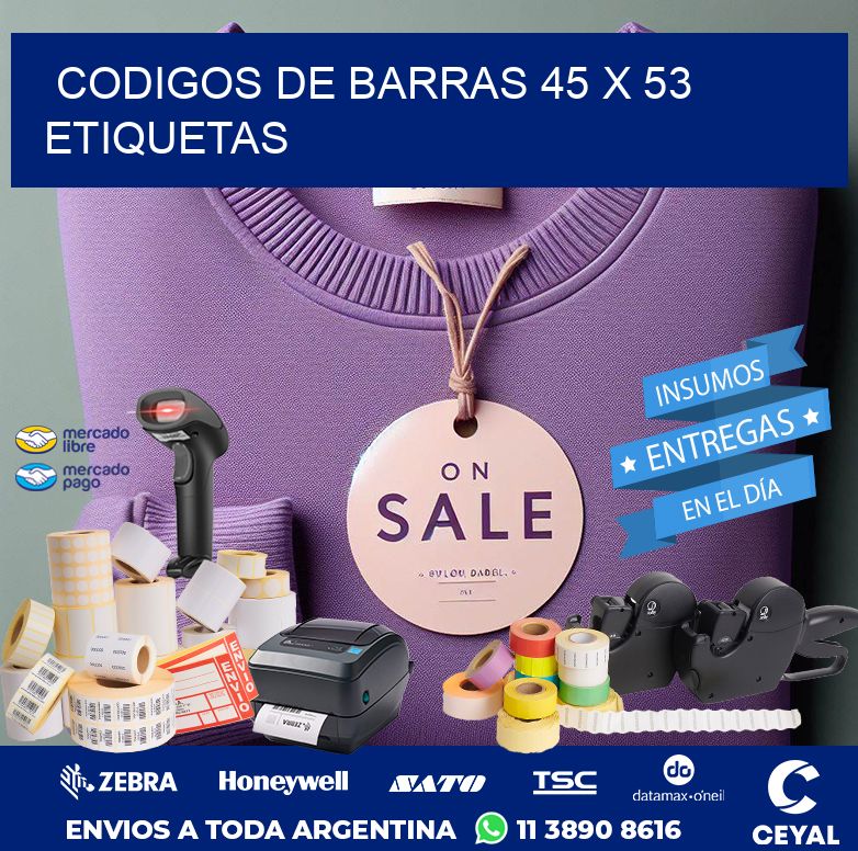 codigos de barras 45 x 53 etiquetas