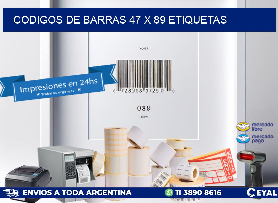 codigos de barras 47 x 89 etiquetas