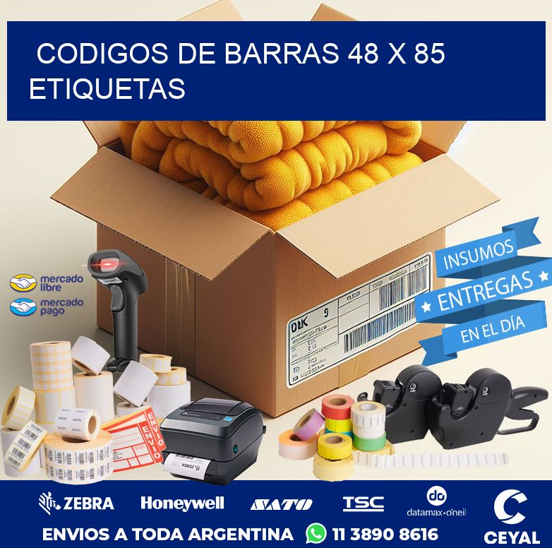 codigos de barras 48 x 85 etiquetas