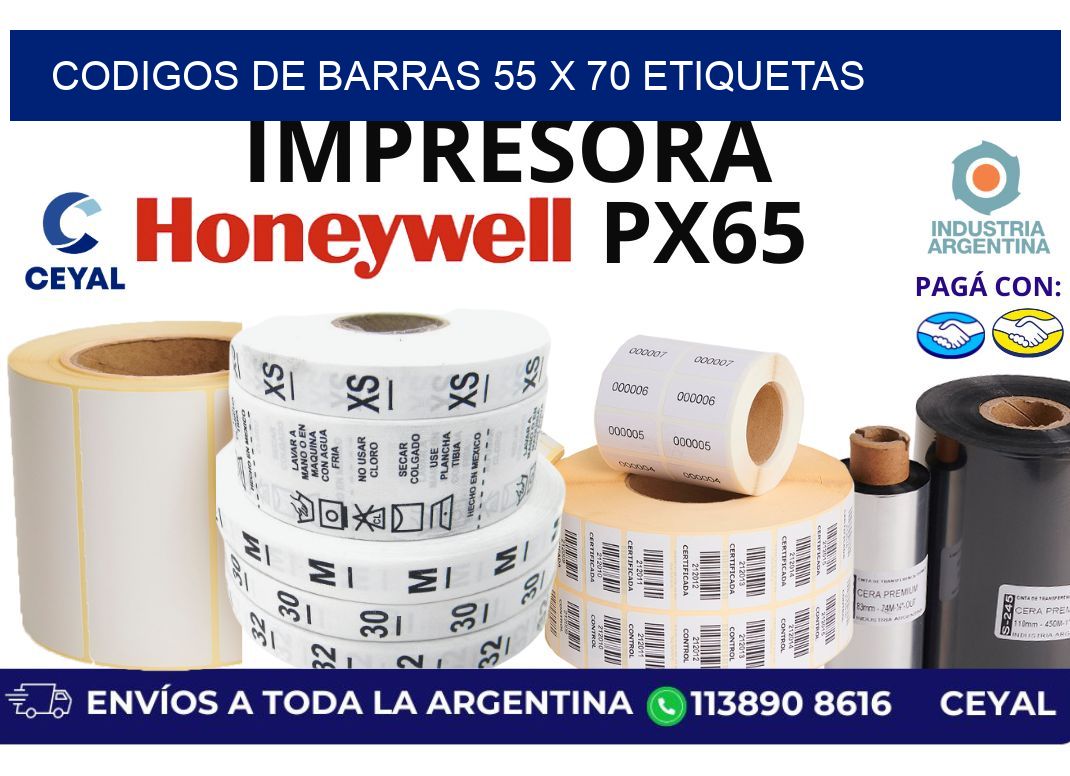 codigos de barras 55 x 70 etiquetas