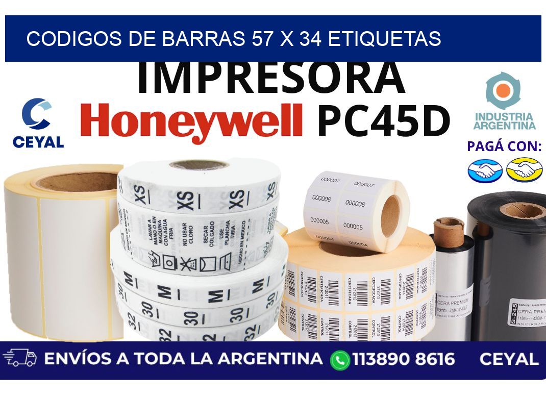 codigos de barras 57 x 34 etiquetas
