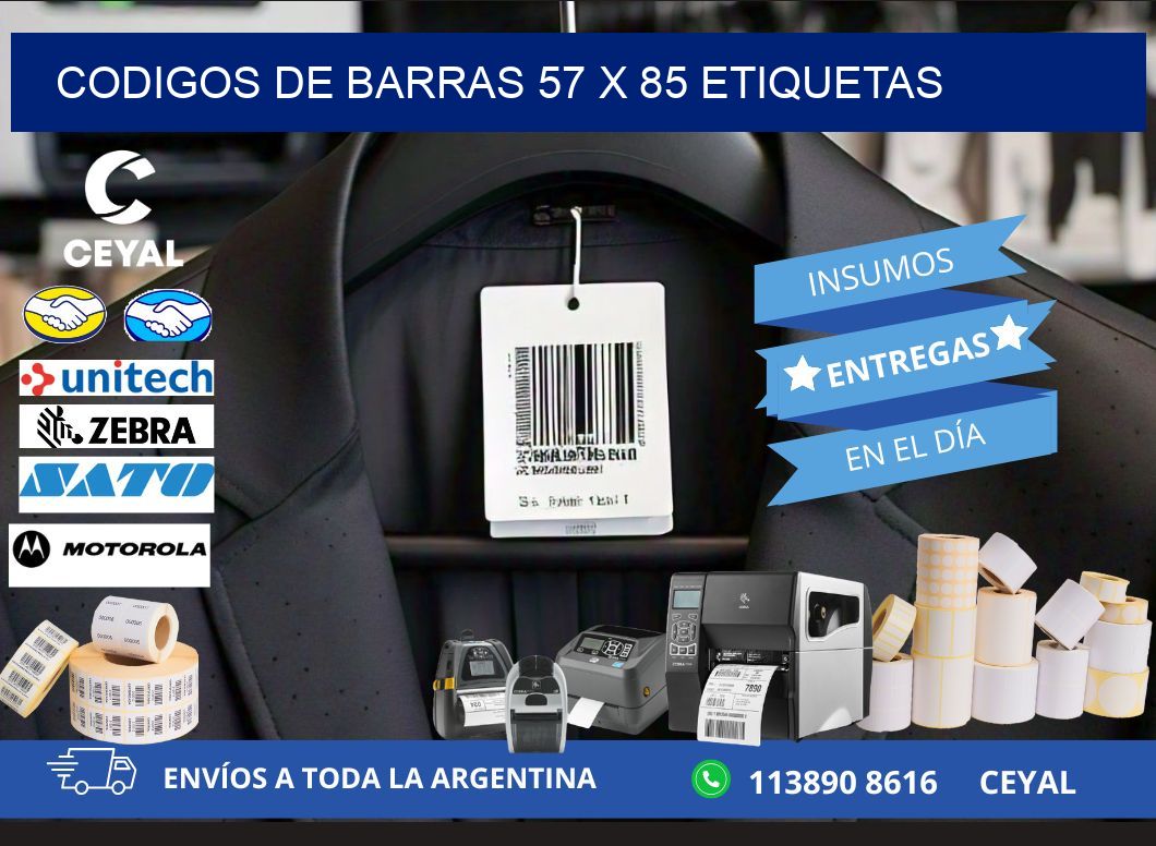 codigos de barras 57 x 85 etiquetas
