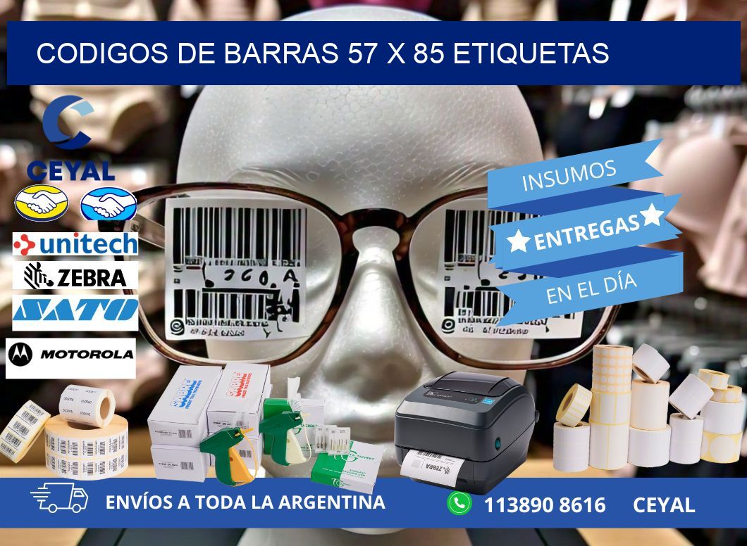 codigos de barras 57 x 85 etiquetas