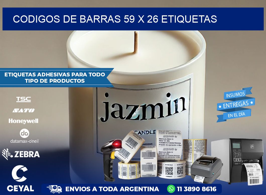 codigos de barras 59 x 26 etiquetas