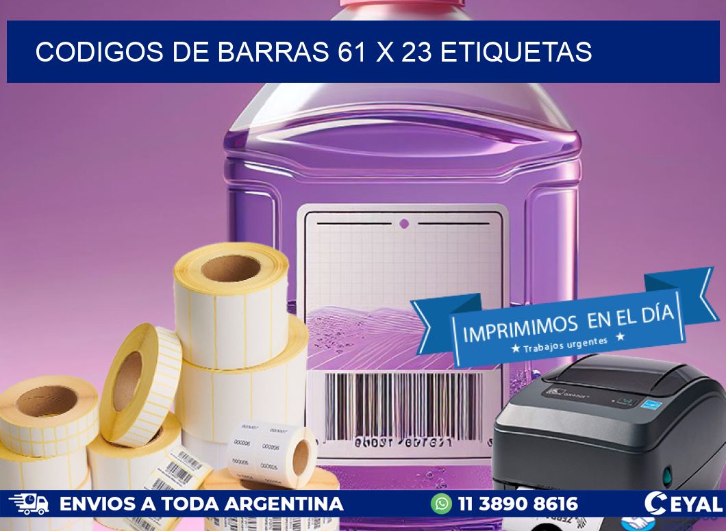 codigos de barras 61 x 23 etiquetas