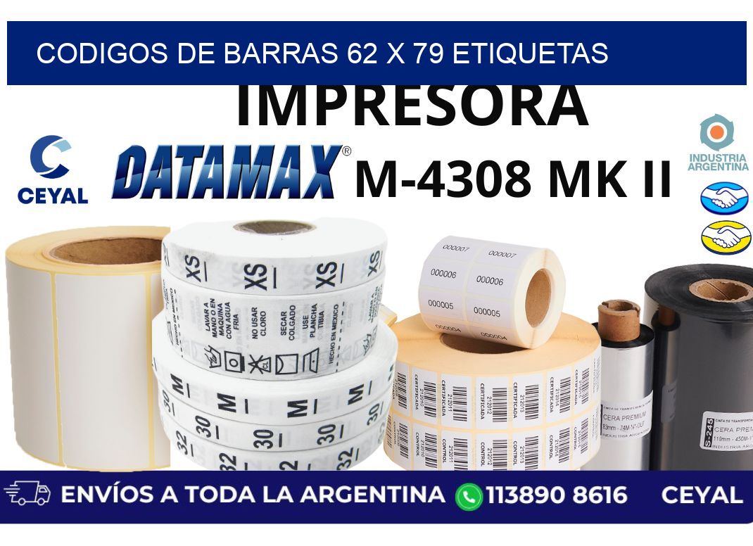 codigos de barras 62 x 79 etiquetas