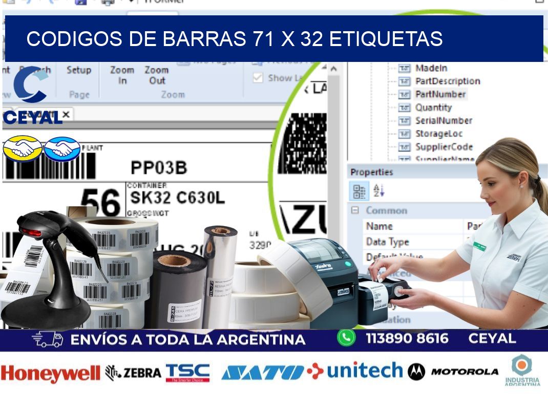 codigos de barras 71 x 32 etiquetas