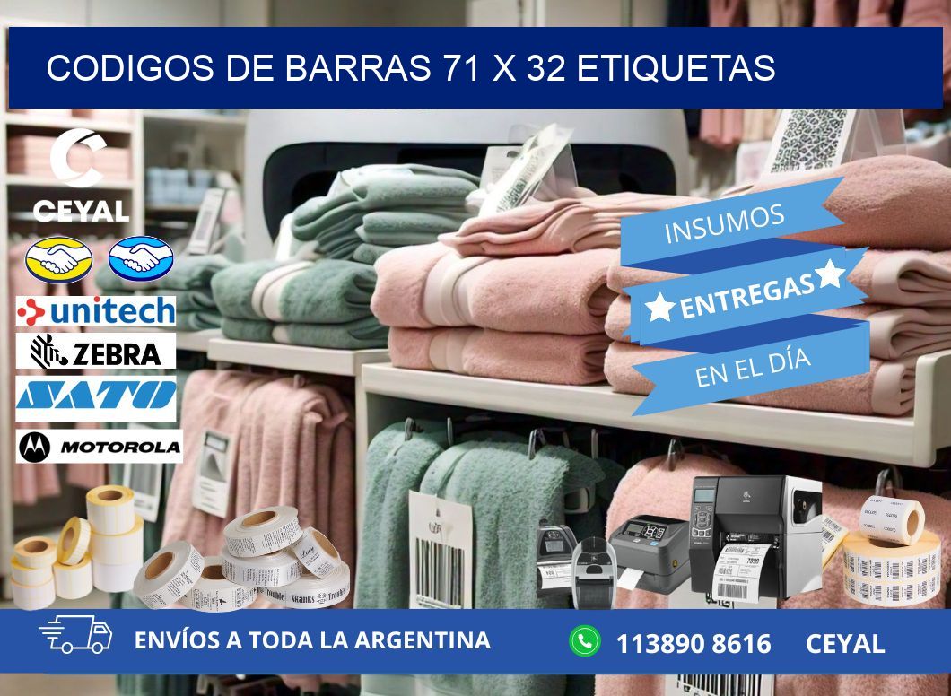 codigos de barras 71 x 32 etiquetas