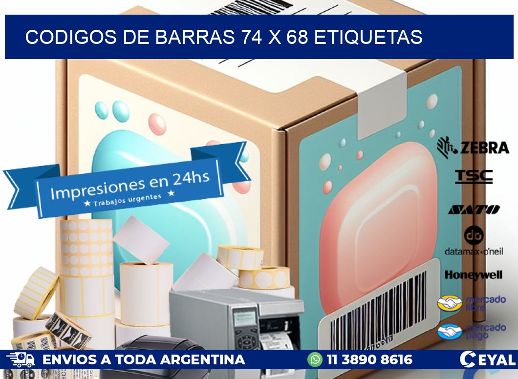 codigos de barras 74 x 68 etiquetas