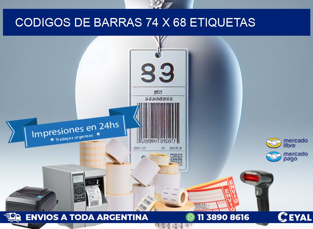 codigos de barras 74 x 68 etiquetas