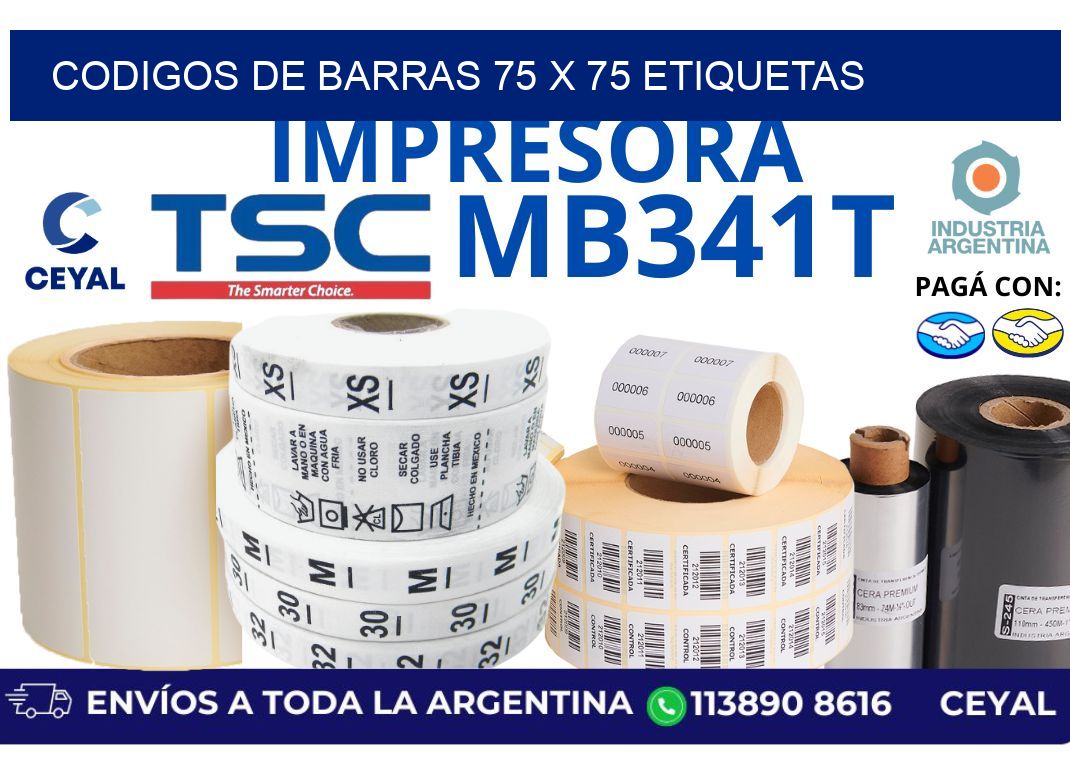 codigos de barras 75 x 75 etiquetas