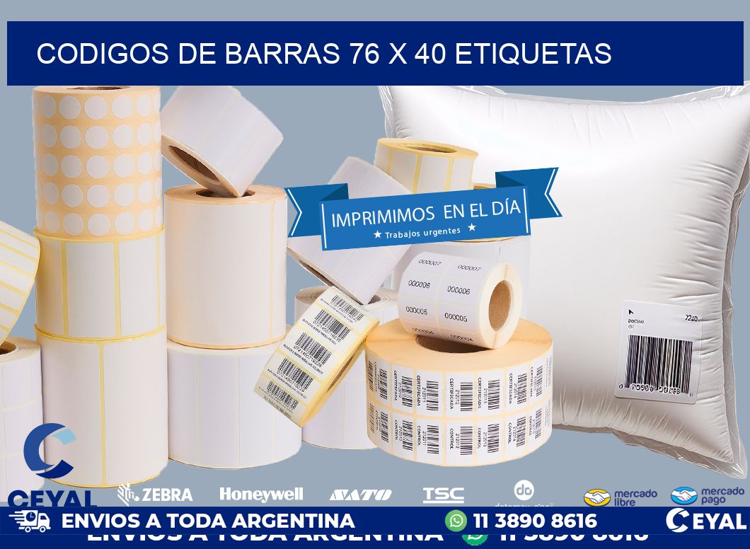 codigos de barras 76 x 40 etiquetas