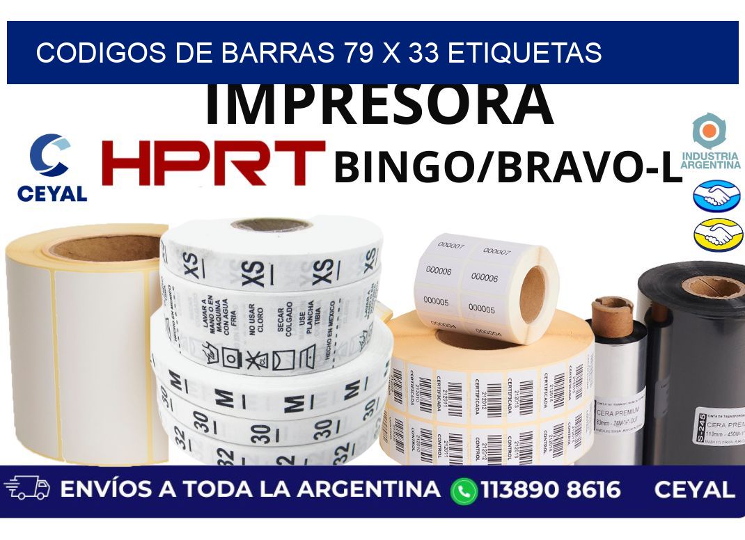 codigos de barras 79 x 33 etiquetas