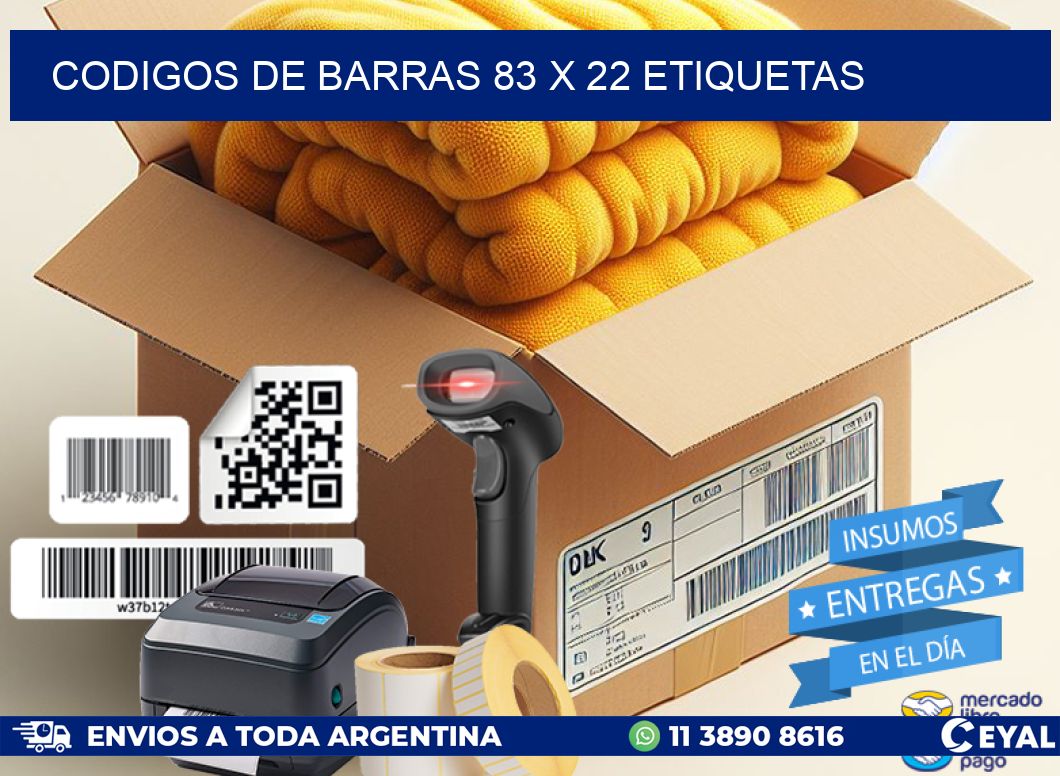 codigos de barras 83 x 22 etiquetas