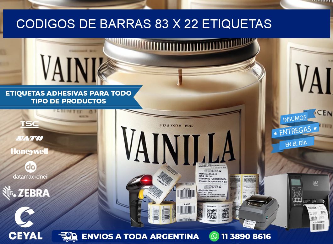 codigos de barras 83 x 22 etiquetas