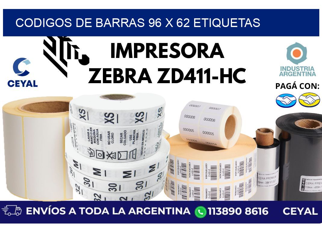 codigos de barras 96 x 62 etiquetas
