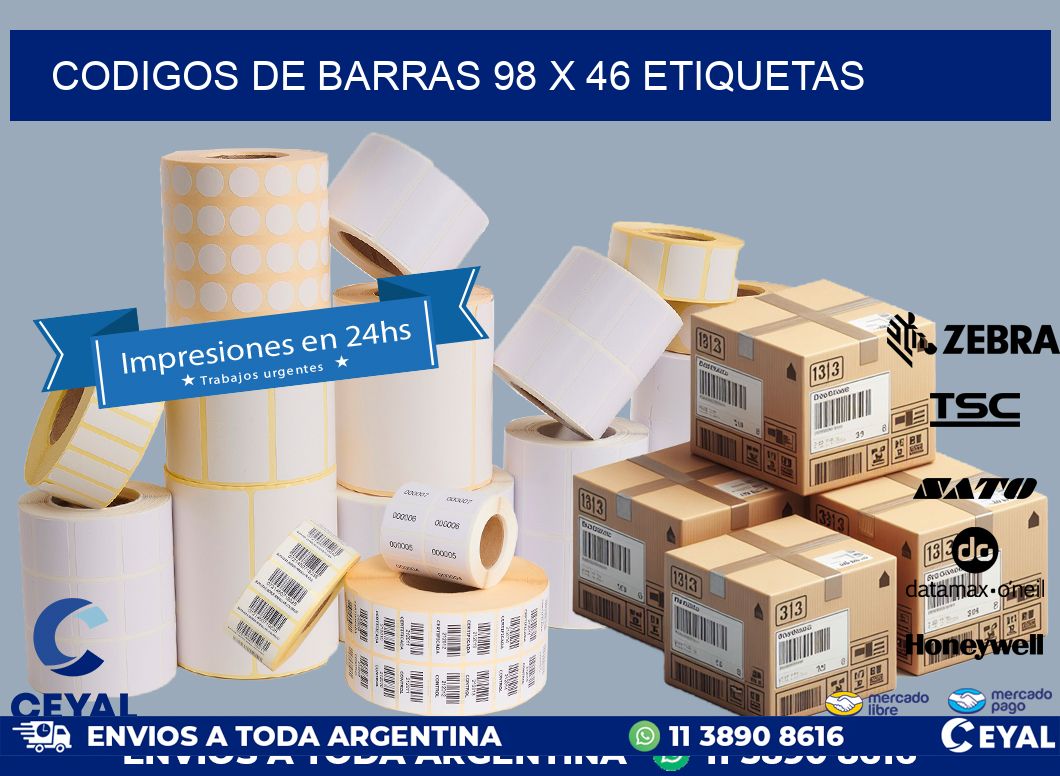 codigos de barras 98 x 46 etiquetas