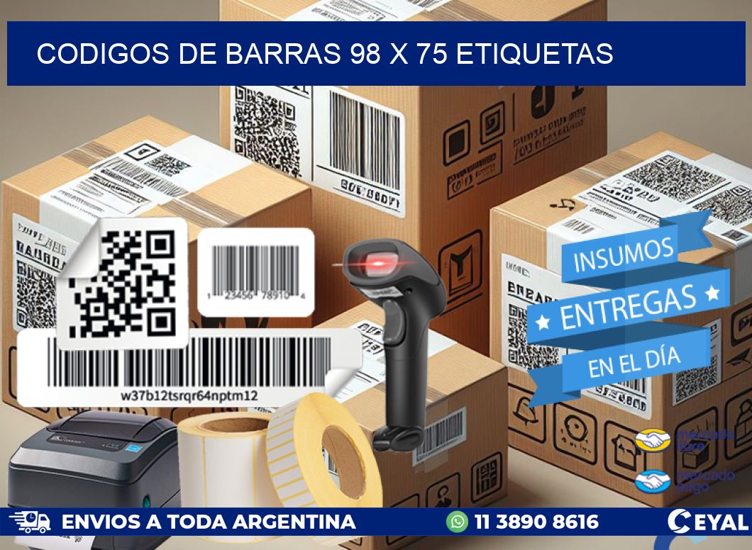 codigos de barras 98 x 75 etiquetas