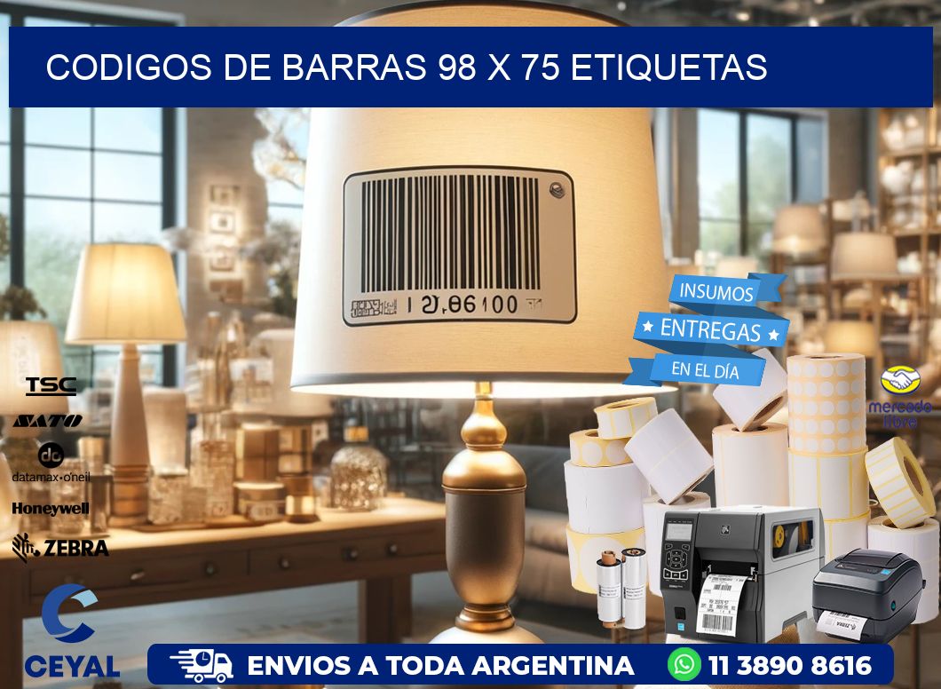 codigos de barras 98 x 75 etiquetas