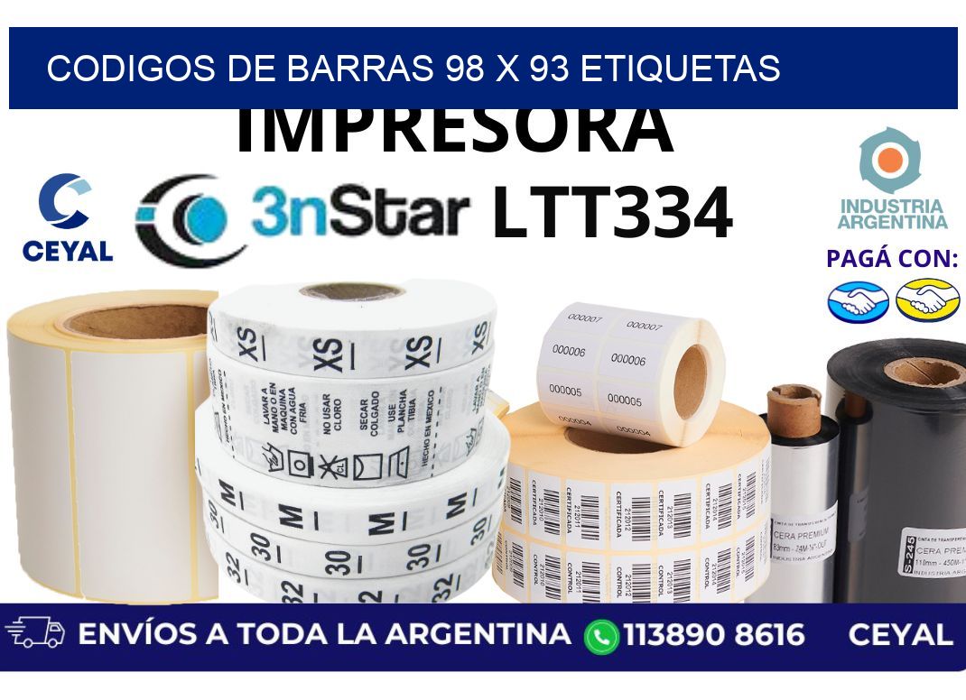 codigos de barras 98 x 93 etiquetas