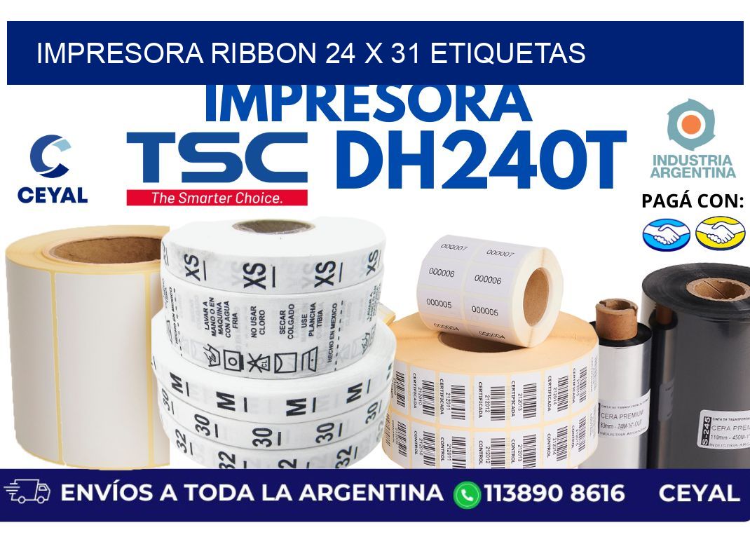 impresora ribbon 24 x 31 etiquetas